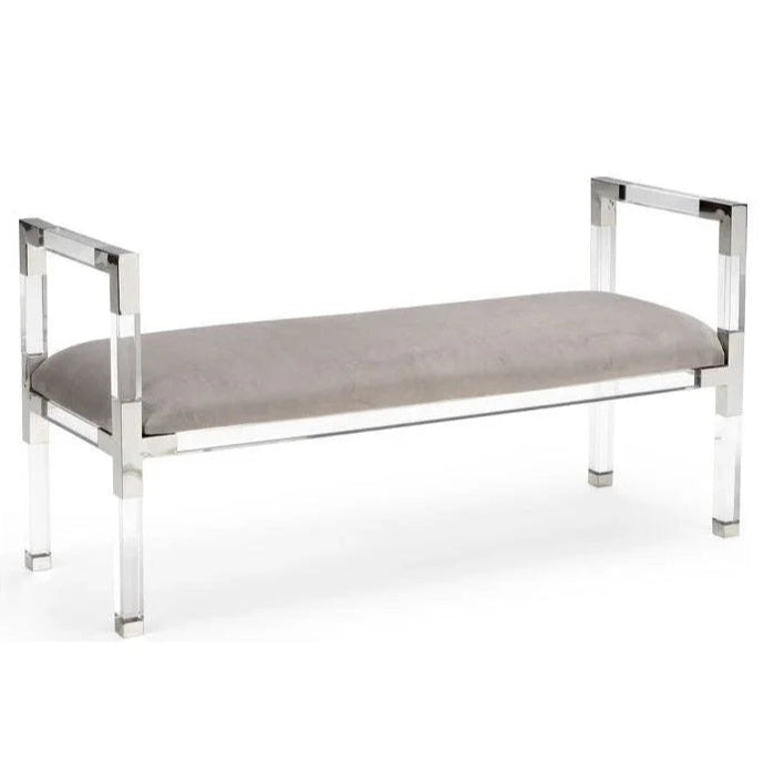 Master Suite Acrylic Frame Bedroom Bench - LOOMLAN - Chelsea House - Bedroom Benches