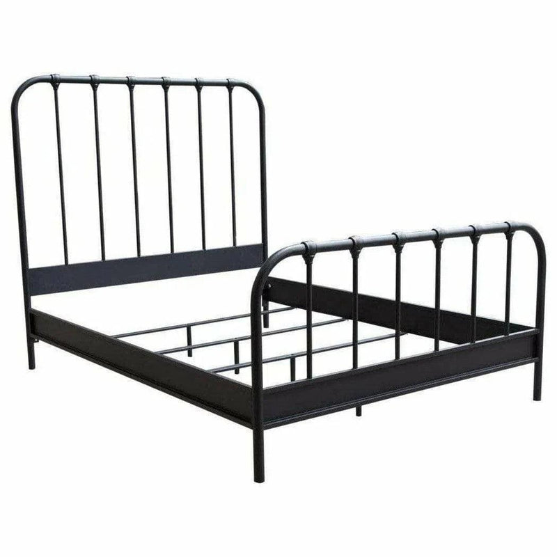 Mateo Rust Brown Powder Coat Metal Bed Frame-Beds-Diamond Sofa-Eastern King-LOOMLAN