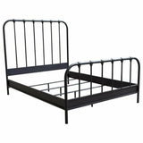 Mateo Rust Brown Powder Coat Metal Bed Frame-Beds-Diamond Sofa-LOOMLAN