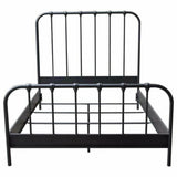 Mateo Rust Brown Powder Coat Metal Bed Frame-Beds-Diamond Sofa-LOOMLAN