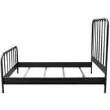 Mateo Rust Brown Powder Coat Metal Bed Frame-Beds-Diamond Sofa-LOOMLAN