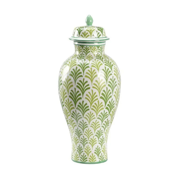 Matisse Green Patterned Classic Urn - LOOMLAN - Chelsea House - Vases & Jars