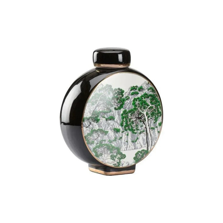 Matsu Chinoiserie Style Ceramic Vase - LOOMLAN - Wildwood - Vases & Jars