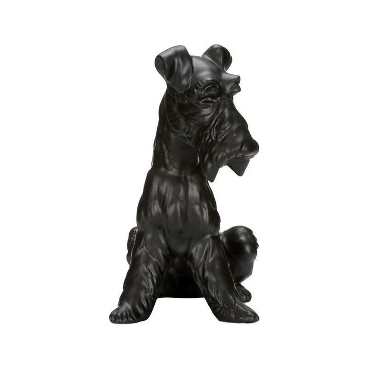 Matte Black Ceramic Henry Dog Statue - LOOMLAN - Chelsea House - Statues & Sculptures