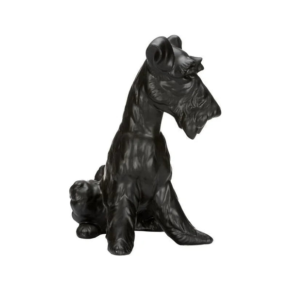 Matte Black Ceramic Henry Dog Statue - LOOMLAN - Chelsea House - Statues & Sculptures