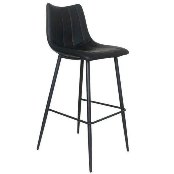 Matte Black Contemporary Barstool (Set of 2) - LOOMLAN - Moe's Home - Bar Stools