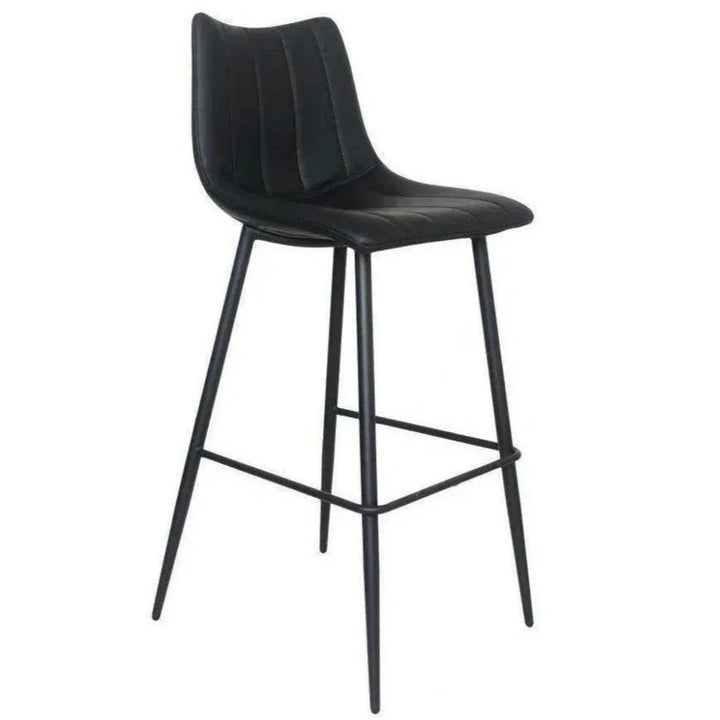 Matte Black Contemporary Barstool (Set of 2) - LOOMLAN - Moe's Home - Bar Stools