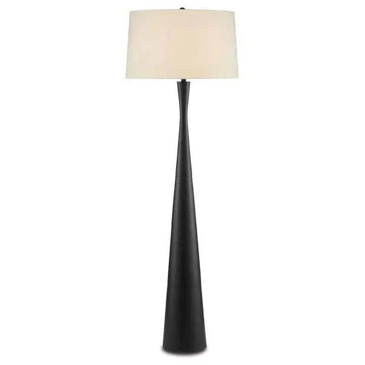 Matte Black Montenegro Floor Lamp-Floor Lamps-Currey & Co-LOOMLAN
