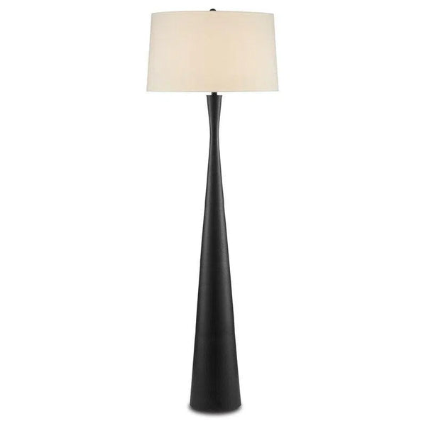 Matte Black Montenegro Floor Lamp Floor Lamps LOOMLAN By Currey & Co