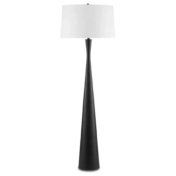Matte Black Montenegro Floor Lamp-Floor Lamps-Currey & Co-LOOMLAN