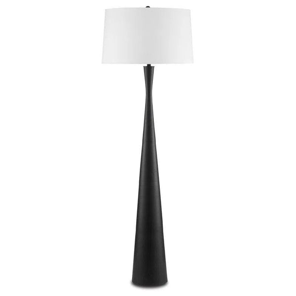 Matte Black Montenegro Floor Lamp Floor Lamps LOOMLAN By Currey & Co