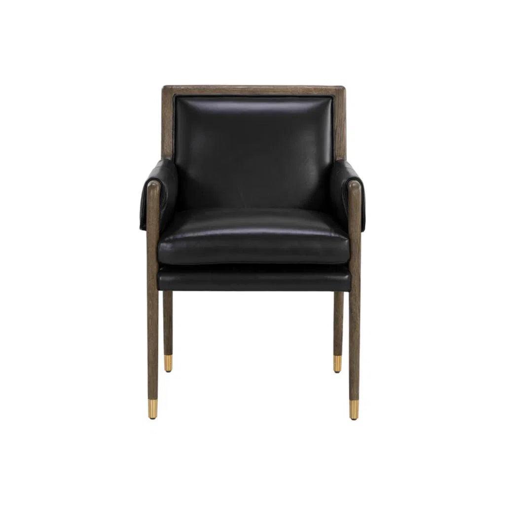 Mauti Leather Modern Dining Armchair