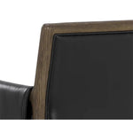 Mauti Leather Modern Dining Armchair