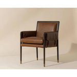 Mauti Leather Modern Dining Armchair