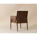 Mauti Leather Modern Dining Armchair