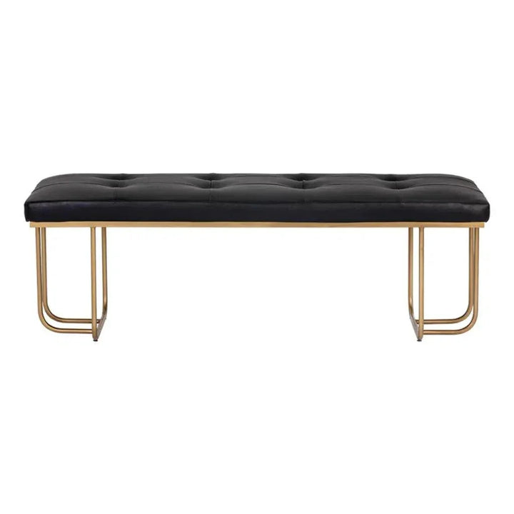 Maverick Leather Backless Bench - LOOMLAN - SUNPAN - Bedroom Benches