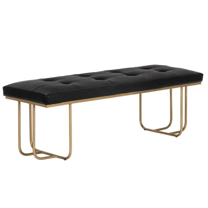 Maverick Leather Backless Bench - LOOMLAN - SUNPAN - Bedroom Benches