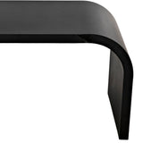 Maximus Desk, Black Unique Shape Modern Desk-Home Office Desks-Noir-LOOMLAN