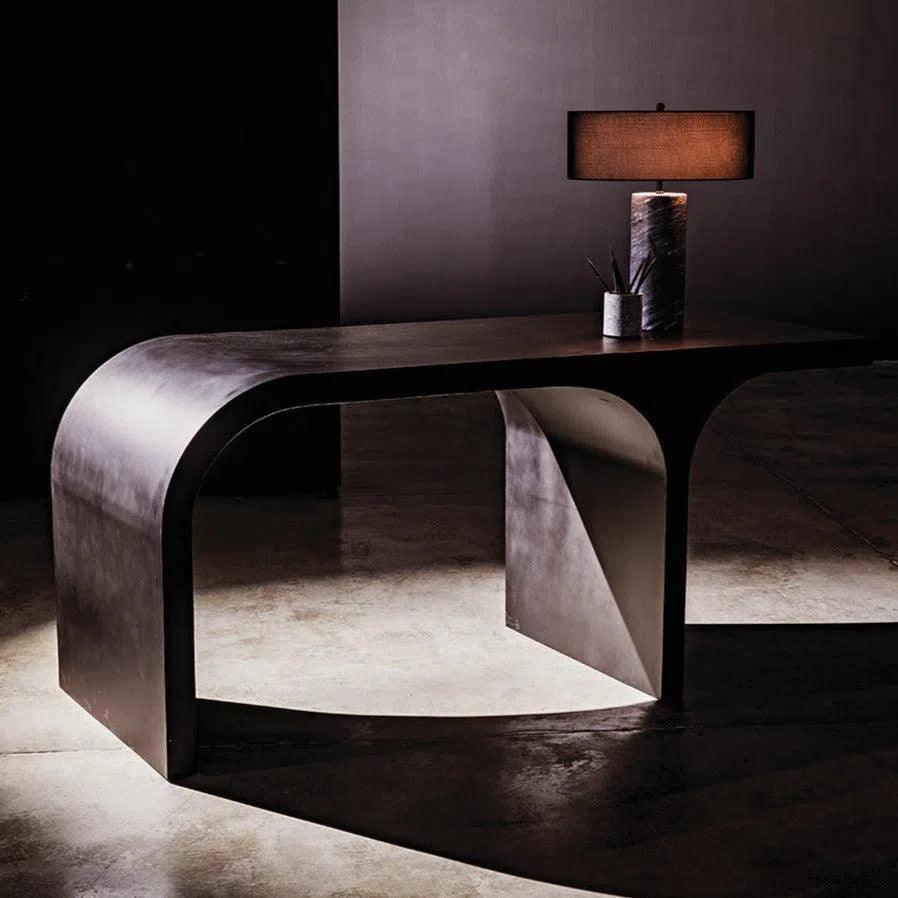 Maximus Desk, Black Unique Shape Modern Desk