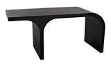 Maximus Desk, Black Unique Shape Modern Desk-Home Office Desks-Noir-LOOMLAN