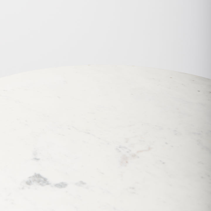 Maxwell White Marble Top Bistro Table-Dining Tables-Mercana-LOOMLAN