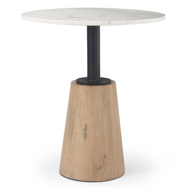 Maxwell White Marble Top Bistro Table-Dining Tables-Mercana-LOOMLAN