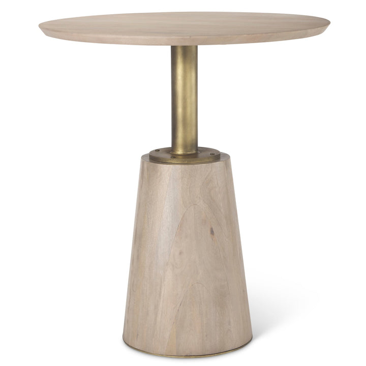 Maxwell Wooden Round Bistro Table-Dining Tables-Mercana-Natural-LOOMLAN