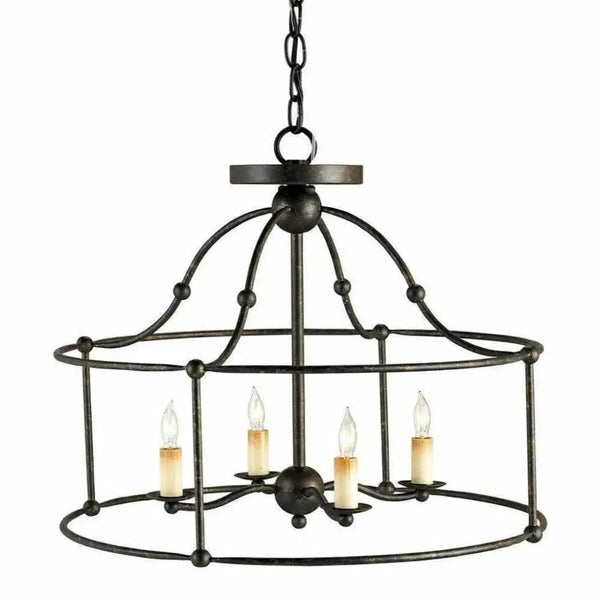 Mayfair Fitzjames Black Small Lantern - LOOMLAN - Currey & Co - Pendants