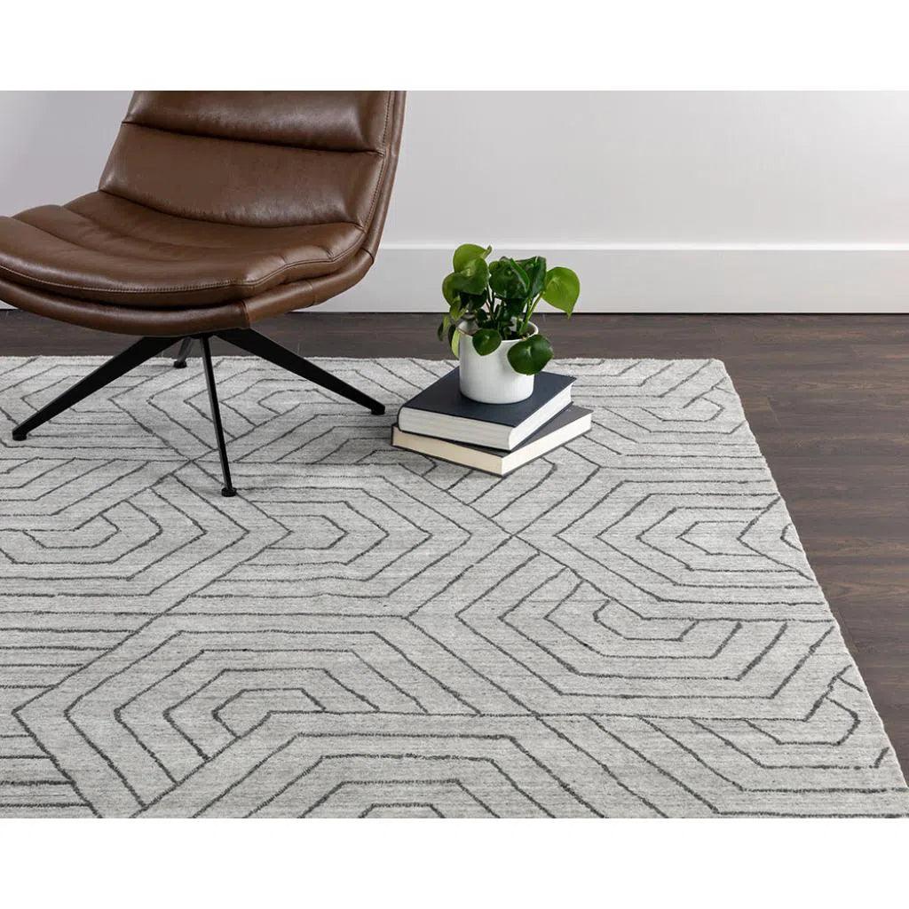 Mazey Hand-Loomed Grey Rug