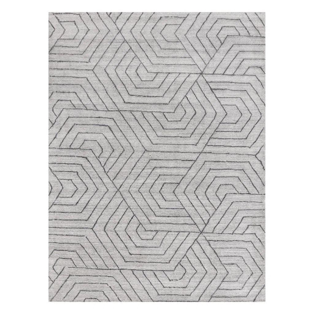 Mazey Hand-Loomed Grey Rug