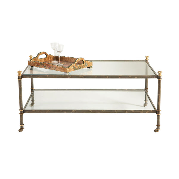 McBride Antique Silver Framed Cocktail Table-Coffee Tables-Chelsea House-LOOMLAN