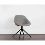 Mccoy Leather Swivel Dining Chair