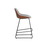 Mccoy Leather Two Toned Seat Counter Stool