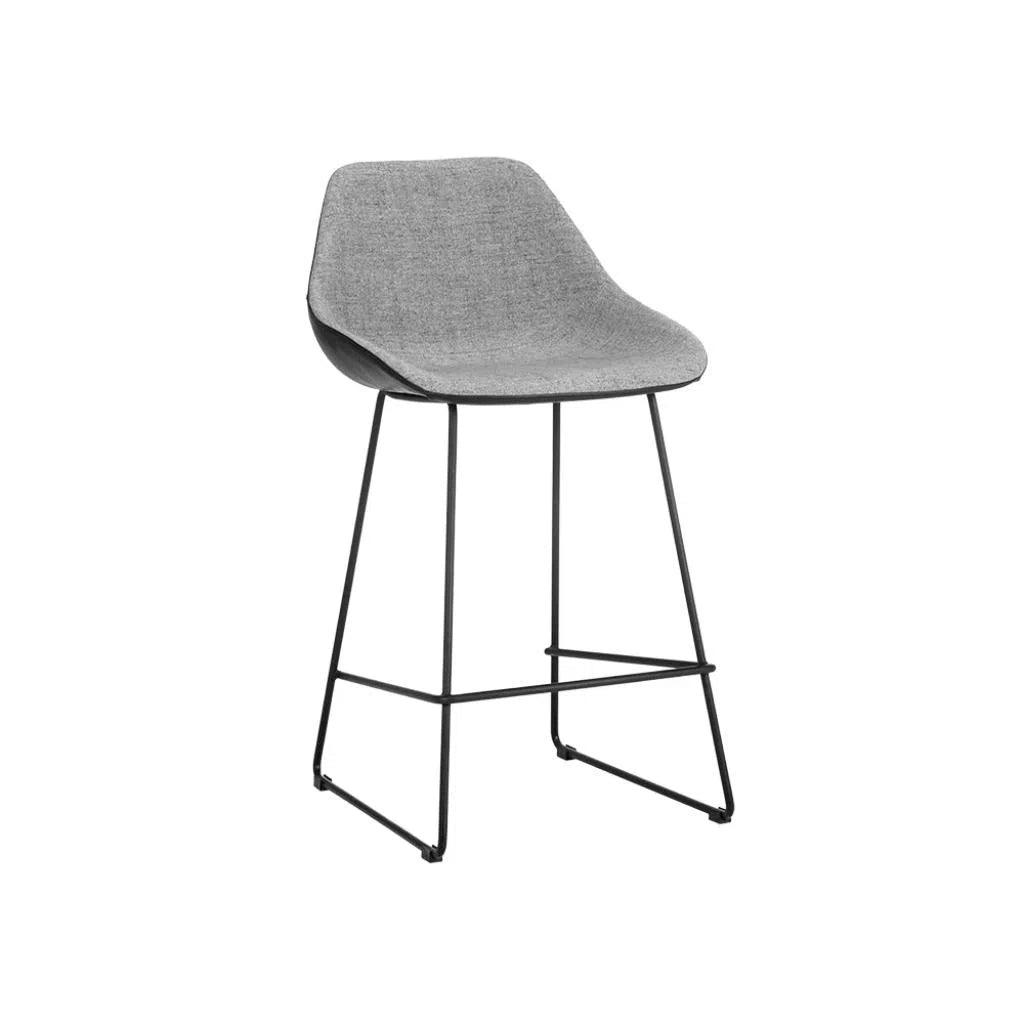 Mccoy Leather Two Toned Seat Counter Stool