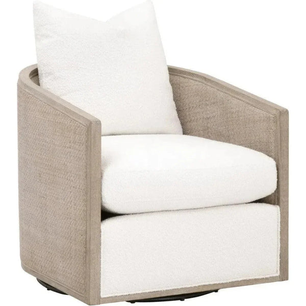 Mcguire Swivel Club Chair Performance Boucle - LOOMLAN - Essentials For Living - Club Chairs