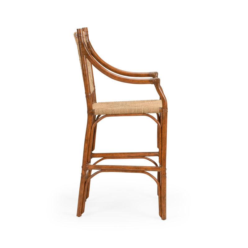 Mecklenburg Rattan Frame Bar Stool-Bar Stools-Chelsea House-LOOMLAN