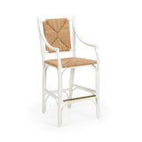 Mecklenburg Rattan Frame Bar Stool-Bar Stools-Chelsea House-White-LOOMLAN