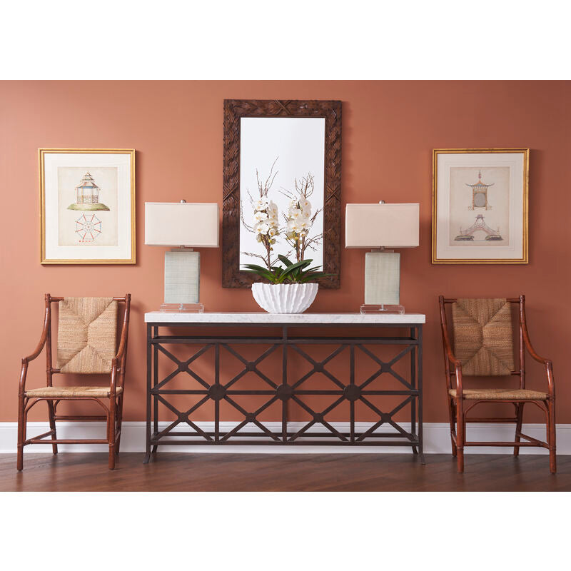 Mecklenburg Rattan Frame Brown Chair-Club Chairs-Chelsea House-LOOMLAN