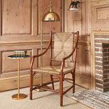 Mecklenburg Rattan Frame Brown Chair-Club Chairs-Chelsea House-LOOMLAN