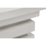 Meditation Rectangle Bench - White Outdoor Bench