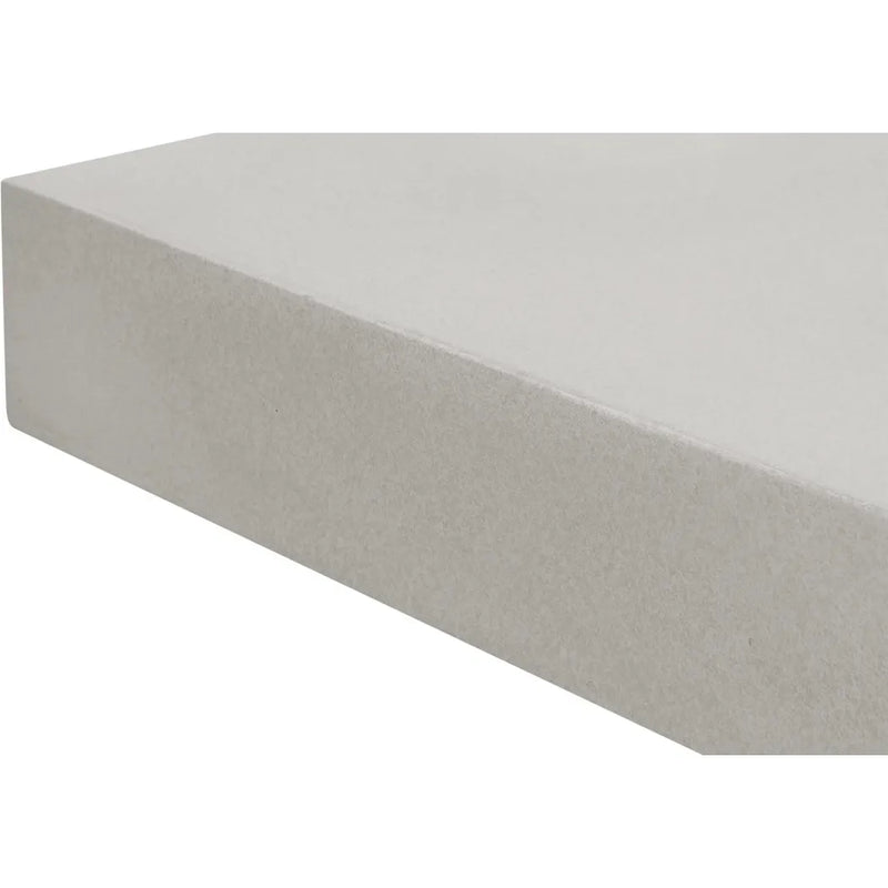 Meditation Rectangle Bench - White Outdoor Bench