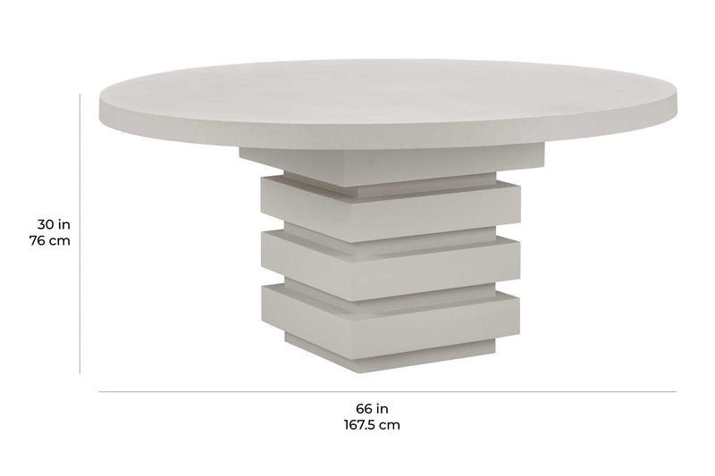 Meditation Round Dining Table - Round Outdoor Dining Table-Outdoor Dining Tables-Seasonal Living-LOOMLAN