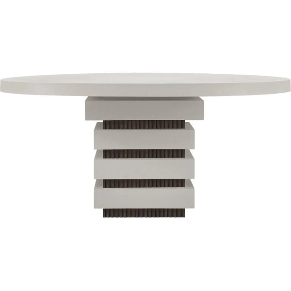 Meditation Round White Outdoor Dining Table