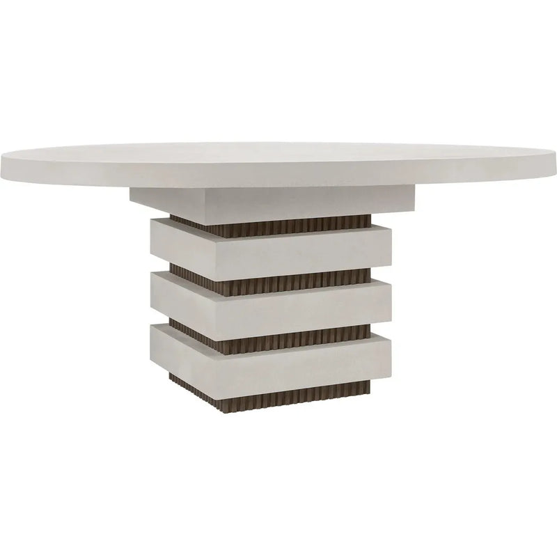 Meditation Round White Outdoor Dining Table