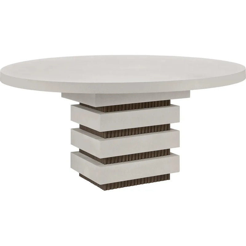 Meditation Round White Outdoor Dining Table