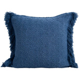 Medow Boho Throw Pillow With Down Insert-Throw Pillows-LOOMLAN-Deep Dark Blue-LOOMLAN