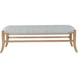 Melanie Wood Brown Blonde Bench-Dining Benches-Currey & Co-LOOMLAN