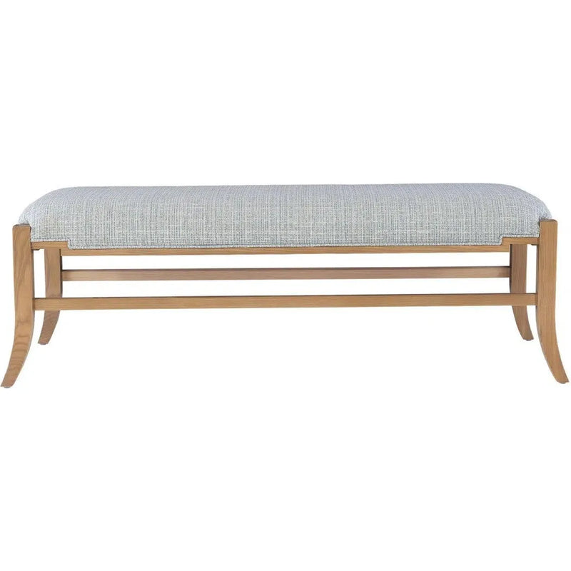 Melanie Wood Brown Blonde Bench-Dining Benches-Currey & Co-LOOMLAN