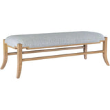 Melanie Wood Brown Blonde Bench-Dining Benches-Currey & Co-LOOMLAN