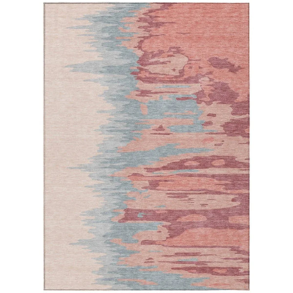 Meleya Coral Washable Indoor-Outdoor Rug-Outdoor Rugs-LOOMLAN Rugs-2'6" x 3'10"-LOOMLAN